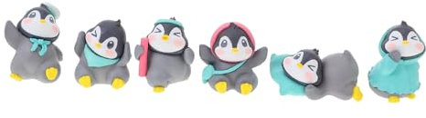 Alipis 6stücke Pinguin Dekoration Desktop Tier Ornament Delikate Dekoration Stabiler Stand Platzsparend