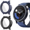 Blueshaweu Schutzhülle für CMF Watch Pro 2, Hard PC hülle mit Glas Displayschutz kompatibel mit CMF by Nothing Watch Pro 2 Smartwatch (schwarz+blau)