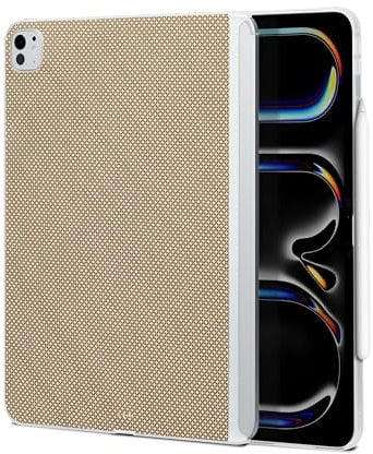 PITAKA iPad Pro 11 Case 2024 (M4) 5th Gen Thin and Light Magnetic Aramid Fibre Case Work with Magic Keyboard Compatible with Magsafe Yellow