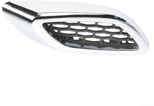 Zilimontt Kotflügel-Abdeckung, linker seitlicher Lüftungsschlitz, helles Chrom, Lüftungsschlitz, Lufteinlass, Haube, Kotflügel-Entlüftungsabdeckung, kompatibel mit Levante, 670065951 670139652