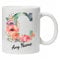 Personalised Mug Cup Watercolour Beautiful Floral Initial Name Tea Coffee Boxed Gift Christmas Gifts for Her Drinkware Ceramic (Letter C)