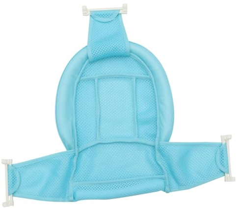 TOYANDONA Kinder Badesitz Netz Sitznetz Für Babywanne Unterstützung Kopf Und Nacken Gittergewebe Blau Mit Praktischem Badewannenzubehör