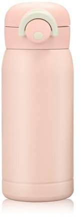 Boziee 350ML/200ML pequeña botella termo de acero inoxidable, sin BPA, botella de vacío portátil para bebidas frías y calientes (rosa, 350 ml)