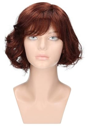 Perücke Biarritz - Gelockter French-Bob mit Pony, handgeknüpftem Scheitel & unsichtbarem Haaransatz für natürlichen Look