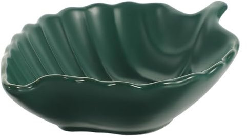 CvbGNJm Fruit Bowl,Ceramic Serving Plate Ceramic Leaf Design Plate Banana Leaf Plates Green Dinner Plates Green Ceramic Serving Platters Dinnerware Dish Pan Ceramics Container