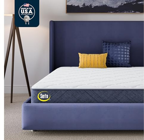 Serta Five Star Mattress Tranquility 8 Medium Twin, Breathable, Pressure Relief, with Supportive Innersprings - 100 Night Trial, CertiPUR-US Certified and 10 Year Limited Warranty
