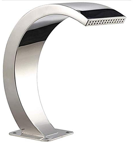 SRFTT Fontana per Piscina in Acciaio Inox, Rettangolare, da Giardino, per Piscine in Argento, cascate da Esterno, Regalo da Giardino