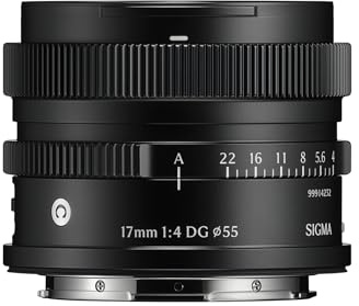 SIGMA Objectif 17mm f/4 DG Noir Contemporary kompatibel mit Sony E