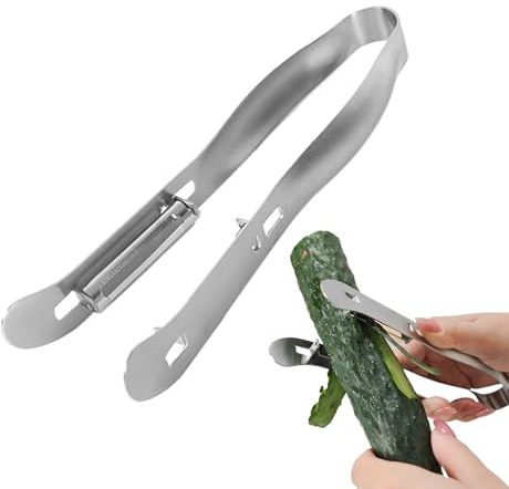 Duroecsain Econome Manuel - Pelapatate double face in acciaio design cactus, da cucina per preparazione alimentare, insalate, succhi, ristoranti, casa e campeggio all'aperto