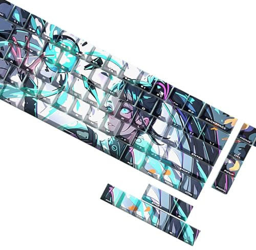 Anime Keycaps Cartoon 74 Touches Clavier Mécanique Casquettes pour 61 67 68 Claviers Gaming Accessoires Rétroéclairés Touches pour Gaming