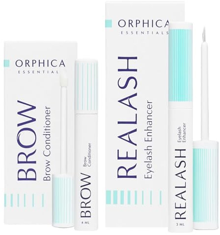 ORPHICA Brow & Realash Set - Wimpernserum 3 ml + Augenbrauen Serum 4 ml - Conditioner für sichtbares Wachstum, Booster Hair Growth Gel