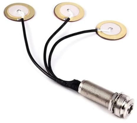 Agmoctz Kontaktmikrofon-Transducer Piezo-Pickup Selbstklebender Akustikgitarren-Preamp 1/4