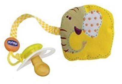 Chicco Clip porta succhietti in tessuto, assortimento 6 elefanti e 6 pinguini