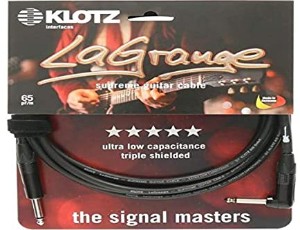 KLOTZ LaGrange - supreme gitarren kabel, mit sehr geringer Kapazität, dreifach geschirmt (3, gerade-gewinkel, nickel kontakt)