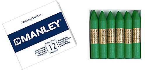 MANLEY MNC04679 Box 12 Wachsmalstifte, grün