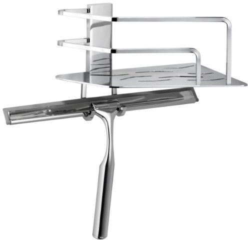 Giese 30782-02 Die Vielseitige Duschkorb Eckmodell mit Haken und Wischer