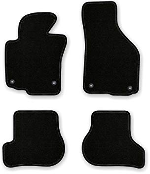 Bär-AfC Auto Fußmatten Basic passend für Skoda Octavia 2 1Z 2004-2013, Autoteppiche Nadelvlies Schwarz, Rand Kettelung Schwarz, Set 4-teilig, SK03510