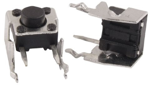 sourcing map 20 Pcs momentané angle droit Tact tactile bouton poussoir Interrupteur 6 x 6 mm x 5 mm