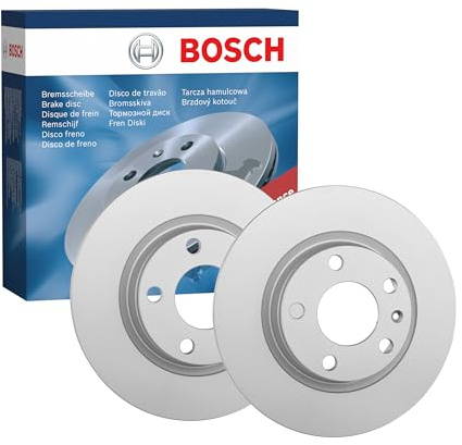 Bosch BD768 Brake Disc Set - 280 mm - Front Axle - 1 Set of 2 Discs | Vented Coated Discs - ECE-R90 Certified - Great Cooling, Advanced Corrosion Protection