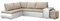 mb-moebel Ecksofa mit Zwei Hocker Sofa Eckcouch Couch mit Schlaffunktion und Bettkasten Ottomane L-Form Schlafsofa Bettsofa Polstergarnitur - 265x280x88cm - BELGRAD (Ecksofa Links, Beige + Weiß)