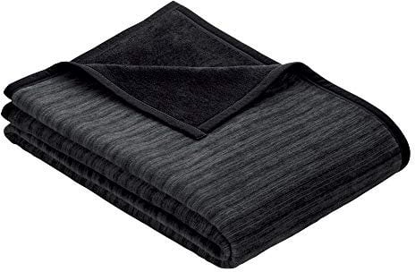 Ibena Wohnmantel Fano 0938/ Kuscheldecke grau mit Druckknöpfen und Reißverschluss 150x200 cm/Angenehm, kuschelig weich ideal für die kalte Jahreszeit erhältlich