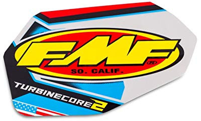 FMF Motorrad-Aufkleber für Endschalldämpfer - TURBINE CORE 2 Logo - Multicolor Vinyl Aufkleber für Metall - Moderner Stil - 1 Count - Outdoor