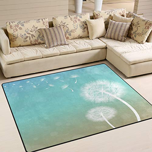 Use7 Schöner Pusteblumen-Teppich für Wohnzimmer, Schlafzimmer, 160 cm x 122 cm