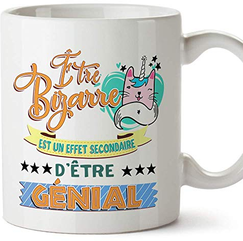 Mugffins Lustige Kaffee-Tasse (auf Französisch) Être Bizarre est un Effet secondaire d'être génial