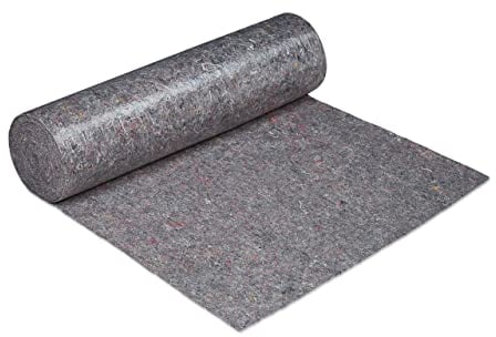 Relaxdays Couverture déménagement, 1x50 = 50 m, Rouleau Protection Sol 220 g/m² Tapis travaux Peinture, Gris