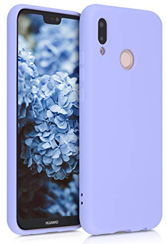 kwmobile Custodia Compatibile con Huawei P20 Lite Cover - Back Case per Smartphone in Silicone TPU - Protezione Gommata - lavanda pastello
