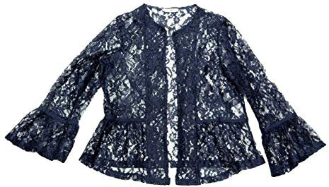 LISA KOTT Spolverino In Pizzo Donna 05154 Colore Blu Linea Curvy Stile Taglia 44