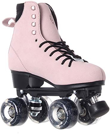 Luna Skates Quad Roller Figur Rollschuhe (Moon Rose rosa, EU38 / UK5 / US 7.5/24.6cm)
