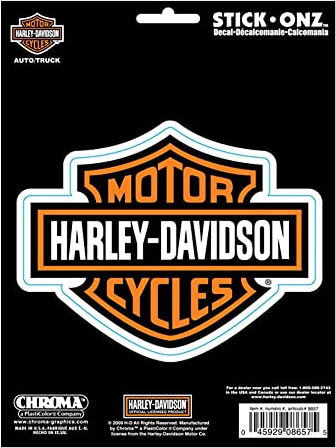 HARLEY-DAVIDSON Aufkleber Bar & Shield, Vinyl, Orange, Outdoor, Sticker