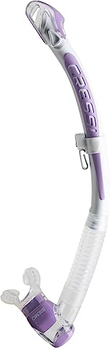 Cressi Unisex-Adult Corfu Snorkel Schnorchel, Transparent/Weiß/Lilla, ONE Size