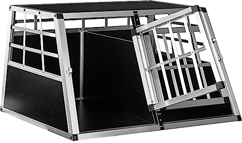 PETSTUFF Hundebox gerade Rückwand 90° - Größenwahl, Zwei Türen, Trennwand
