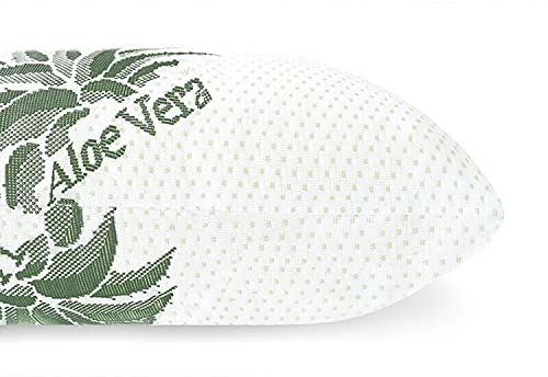 Mister Sandman Ergonomisches Kissen 40x80, Nackenkissen mit 2X Aloe Vera Kissenbezug, Visco Kissen perfekt geeignet für Bauchschläfer, Rückenschläfer und Seitenschläfer, Memory Foam Kissen