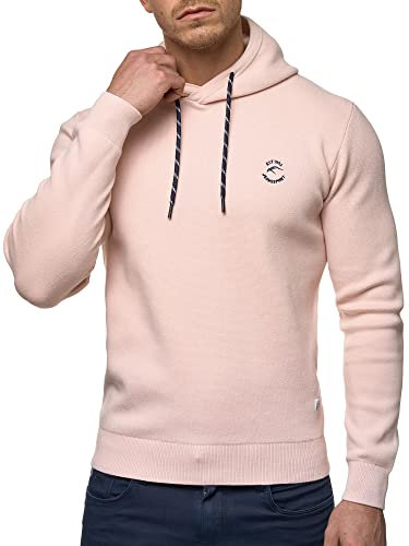 Indicode Herren Longview Sweatshirt mit Kapuze | Hoodie Kapuzenpullover für Männer Chintz Rose, L
