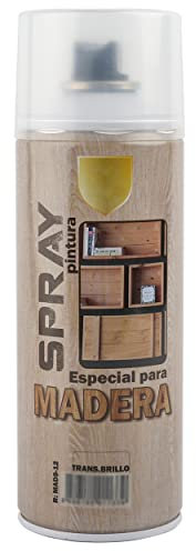 H HANSEL HOME Barniz Spray Especial para Madera - Acabado Transparente Brillo 400ml