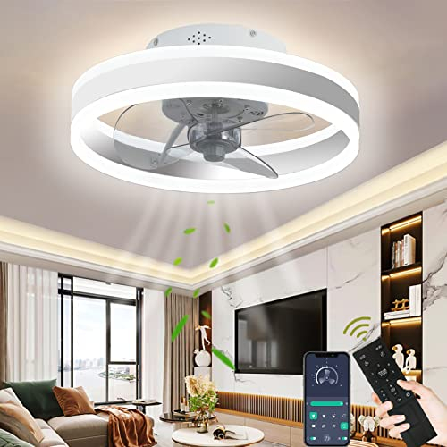 Wildcat Ceiling Fans with Lights, LED Ceiling Light with Fan, 3 Color Temperatures (3000-6500K) and 6 Speeds Fan Light, Quiet Ceiling Fan with Lamps for Living Room, Dining Room, Bedroom, Office