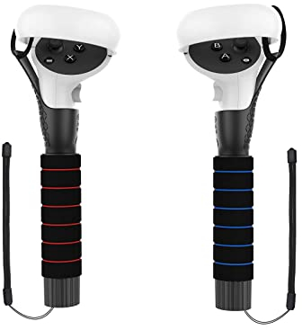 Linkidea Zweihand-Erweiterung, kompatibel mit Meta/Oculus, Quest, Quest 2 oder Rift S Controllern für die meisten VR-Spiele (1 Paar)