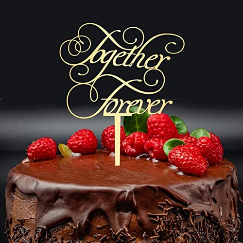 Together Forever Cake Topper Verspiegelte Gold Acryl Cake Topper Forever Bridal Shower Cake Topper Mr and Mrs Cake Topper Strand Hochzeit
