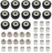 Zeberoxyz 13 Stück 3D-Druckerteile POM-Riemenscheiben-Kit mit Lager+10 Stück Sechskant-Exzentersäule+20 Stück runde Isolationssäule für CR10,Ender3/3 Pro,Ender5 (43 Stück/Satz POM-Räder)