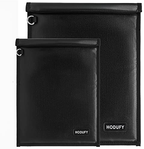 Hodufy 2 Stück Faraday Tasche,(16.9x15,13x10 Zoll) Faraday Bags for Laptop und GPS Signal Blocker Feuerfest und Wasserdicht,Keyless Go Schutz Autoschlüssel Tasche.