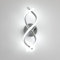 EIDISUNY Wall Lamp LED Silver Modern Elegant Spiral Indoor LED Wall Lights for Bedside Bedroom Living Room Hallway Bathroom Kitchen Stairs Wall Lighting Fixture - Chrome 24W 6000K Cool White Light