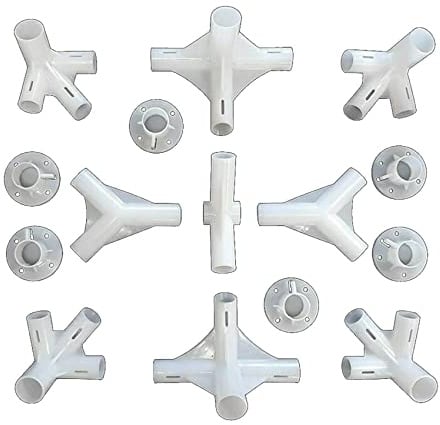 GAOHOU Gazebo Tenda Piedi Angolo Connettore Centrale Fissaggi 25/19mm Gazebo FAI DA TE Fix Tubo Raccordo per 3X9m 3x6m 3x3m Gazebo