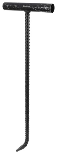 Operitacx Kanaldeckelheber T-Schachthaken Aus Edelstahl, 44cm Stahlhaken Mit Spitze, Vielseitig Einsetzbar FüR Schachtdeckel, Kanaldeckel Und Rolltore