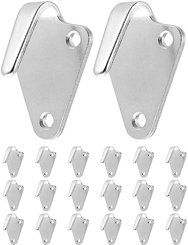 QWORK® 20 Stück Dreiloch Planenhaken, Anhängernetz Abspannhaken aus Verzinktem Guss, Planenbefestigung zur Ladungssicherung