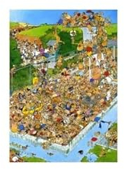 Jumbo Spiele 82037 - Fun Around The Pool von Jan Van Haasteren, Puzzle, 1000 Teile