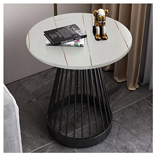 Beistelltisch Rock Table Beistelltisch, runder Couchtisch mit Tischgestell aus Edelstahl, für Wohnzimmer, Lounges, Arbeitszimmer usw