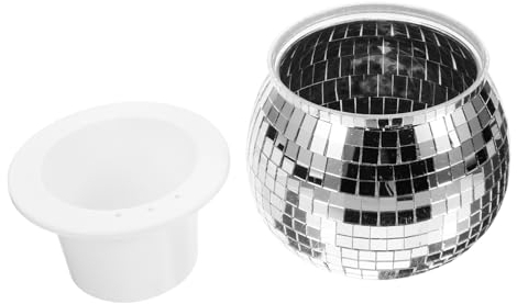 BESPORTBLE Pot De Fleurs Disco en Forme De Boule Conteneur à Plantes pour Décoration De Jardin Accessoire De Bureau pour Pinceaux De Maquillage Et Fournitures De Bureau Nouveau Design
